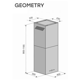 Островная вытяжка Konigin Geometry Inox/Black Glass