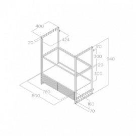 Вытяжка ELICA OPEN SUITE BL MAT/F/80 (PRF0166703)