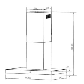 Вытяжка MAUNFELD TSH 60/800 нержавейка