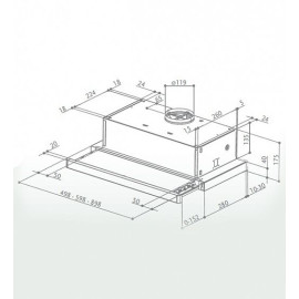 Вытяжка FABER 110.0260.728 FLEXA M6/40 AM/INOX A60, м/кассета