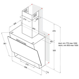 Вытяжка HOTPOINT-ARISTON RU HHVP 6.4 LL K