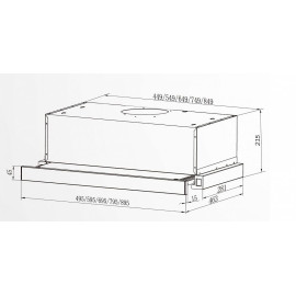 Вытяжка под шкаф DACH Stella 2 50 inox