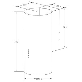 Вытяжка MEFERI TUBE35BK ULTRA
