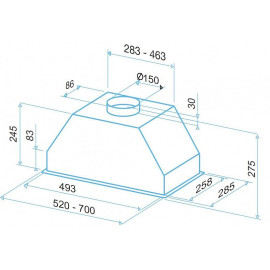 Вытяжка BEST P550 wh 52 (07E01054C)