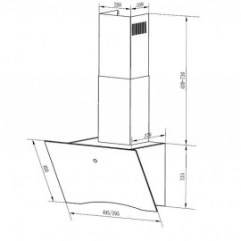 Каминная вытяжка HOMSair Teffi 60 черный