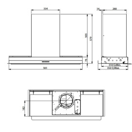Вытяжка FALMEC VIRGOLA NRS 60 (CVJN60.E16P2#ZZZ3490F)