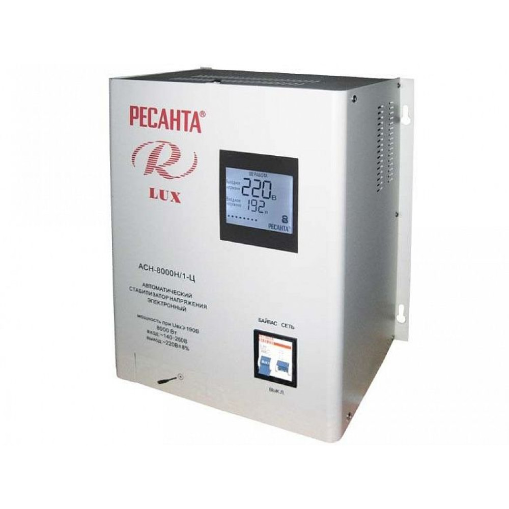 Стабилизатор напряжения РЕСАНТА асн 8000 н/1-ц