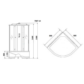 Душевая кабина NIAGARA NG-7507-14 Black