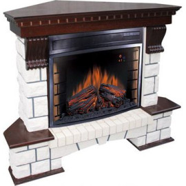 Камин ROYAL FLAME pierre luxe угловой под dioramic 28 (темн. дуб)