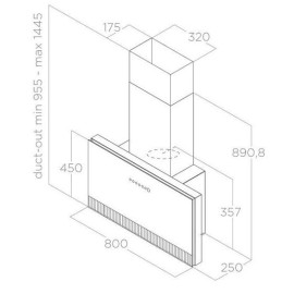 Вытяжка ELICA SUPER PLAT BL/F/80