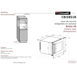 Винный шкаф CLIMADIFF CBI28S1B