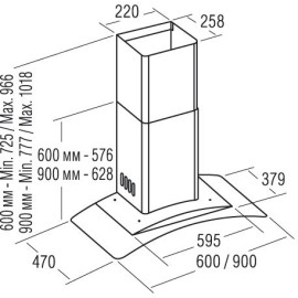 Вытяжка CATA C-700 glass/C