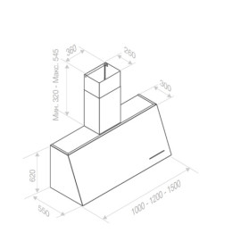 Вытяжка PANDO P-2000/100 INOX V.1050 ECO SEC