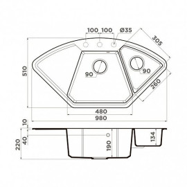 Кухонная мойка OMOIKIRI Yonaka 98-C-PA (4993712) пастила