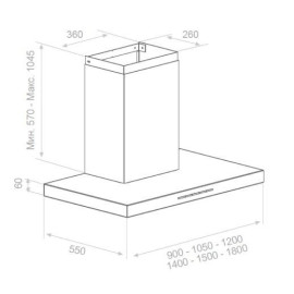 Вытяжка PANDO P-861/90 INOX V.850 SEC