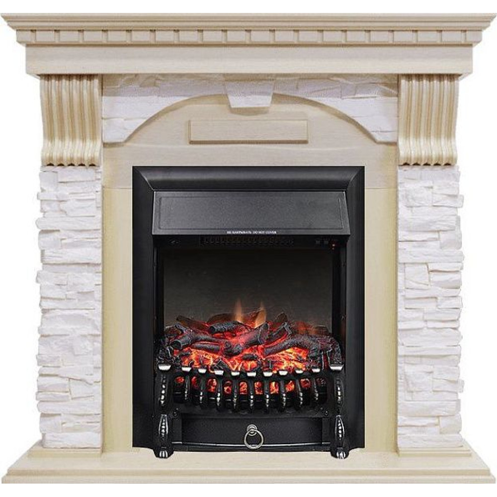 Камин ROYAL FLAME dublin арочный сланец крем под fobos br (слоновая кость)