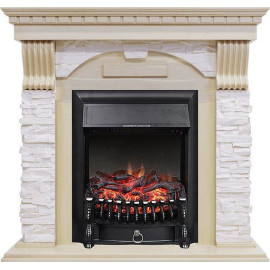 Камин ROYAL FLAME dublin арочный сланец крем под fobos br (слоновая кость)