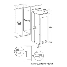 Винный шкаф MAUNFELD MBWC-415D171