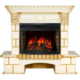 Камин ROYAL FLAME pierre luxe шампань под dioramic 25 fx слоновая кость с патиной 64907997