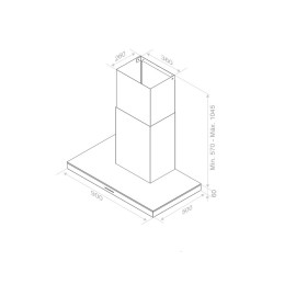 Вытяжка PANDO P-417/90 INOX V.1250 ECO SEC