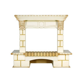 Камин ROYAL FLAME pierre luxe шампань под dioramic 25 fx слоновая кость с патиной 64907997