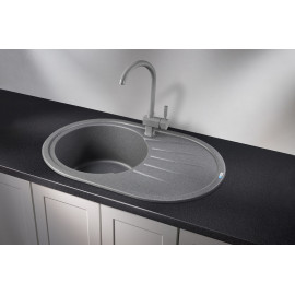 Кухонная мойка GRANULA ST-7601 графит