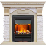 Камин DIMPLEX dublin арочный сланец крем под brookline black (слоновая кость)