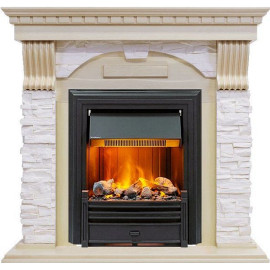 Камин DIMPLEX dublin арочный сланец крем под brookline black (слоновая кость)