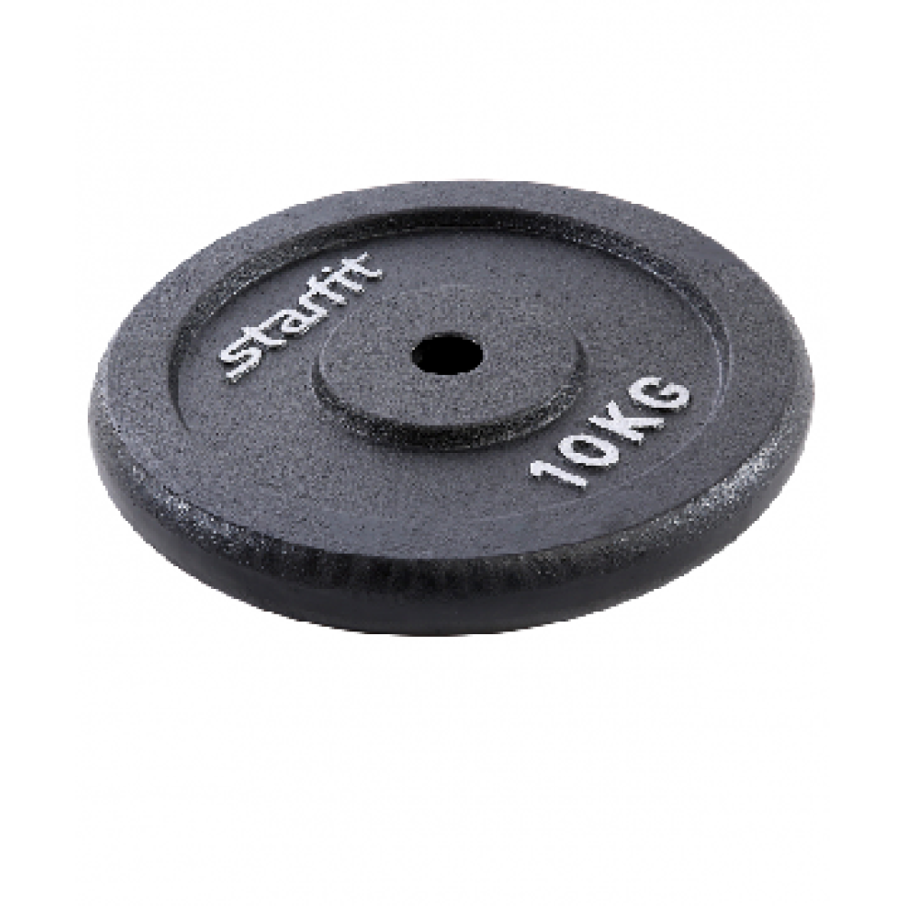 Диск чугунный Starfit BB-204 10 кг d=26 мм черный