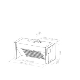 Вытяжка PANDO GIM2/60 INOX PANEL V.850 SEC