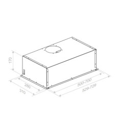 Вытяжка PANDO PGF/60 GRIS INOX V.730 SEC