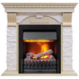 Камин DIMPLEX dublin арочный сланец крем под danville delux black (слоновая кость)