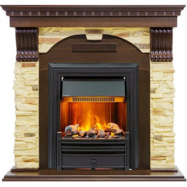Камин DIMPLEX dublin арочный сланец крем под brookline black (темный дуб)