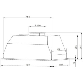 Вытяжка WEISSGAUFF BOX 1200-72 WH