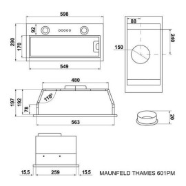 Вытяжка MAUNFELD THAMES 601PM черный