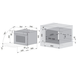 Духовой шкаф V-ZUG Combair V4000 45 C4T-21049 чёрное стекло