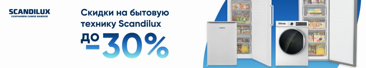 Акция скидки до 30% на технику SCANDILUX
