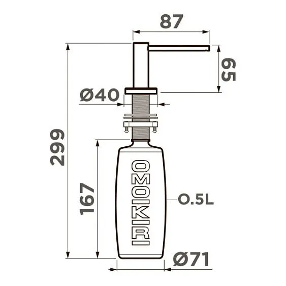 Дозатор OMOIKIRI OM-10-GM (4995108)