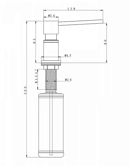 Дозатор PAULMARK Kraft D003-WH