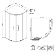 Душевое ограждение NIAGARA NG-6827-34ВLACK