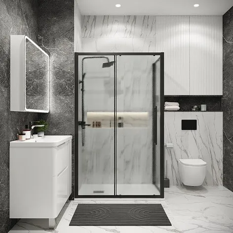 Душевое ограждение GROSSMAN 100.K33.02.120.21.02-200.K33.02.90.21.02 черный матовый