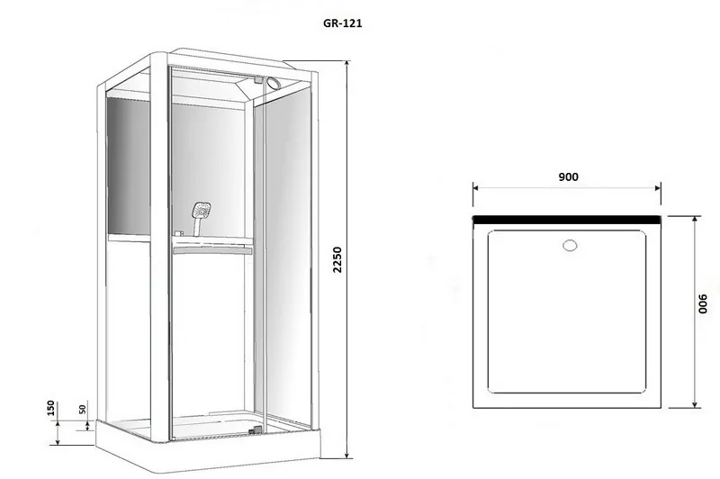 Душевая кабина GROSSMAN GR121R