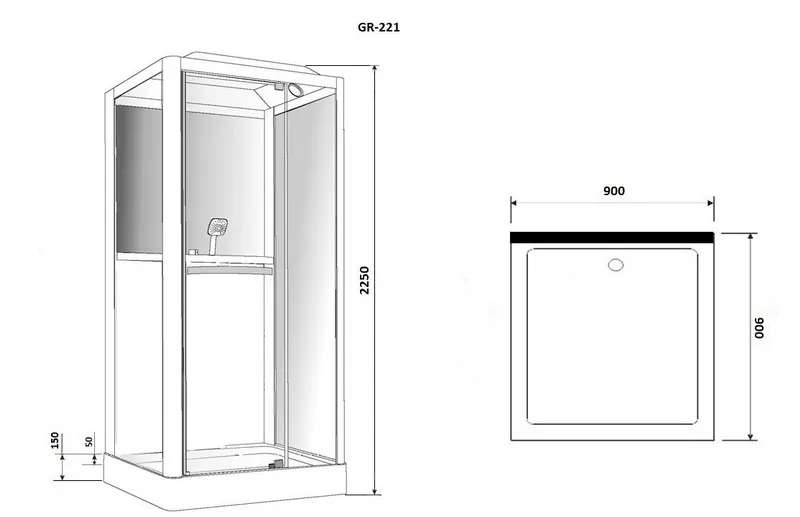 Душевая кабина GROSSMAN GR221R