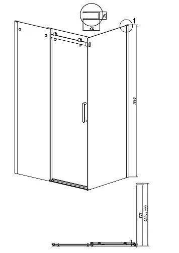 Боковая стенка GROSSMAN 200.K33.04.100.21.00 черный матовый