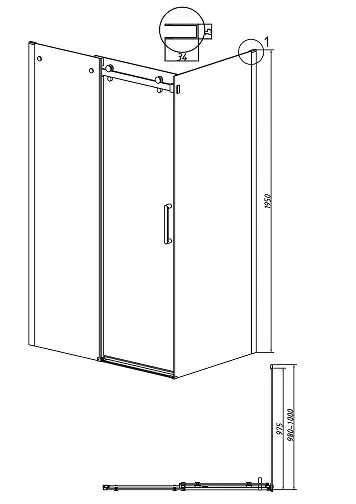 Боковая стенка GROSSMAN 200.K33.04.100.21.10 черный матовый