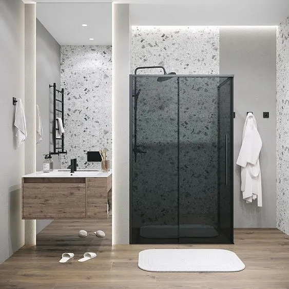 Душевое ограждение GROSSMAN 100.K33.01.120.21.10-200.K33.01.90.21.10 черный матовый