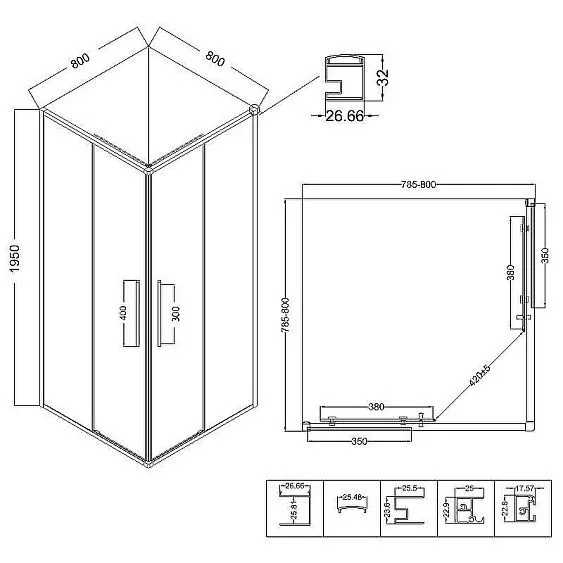 Душевое ограждение NIAGARA NG-3622-34