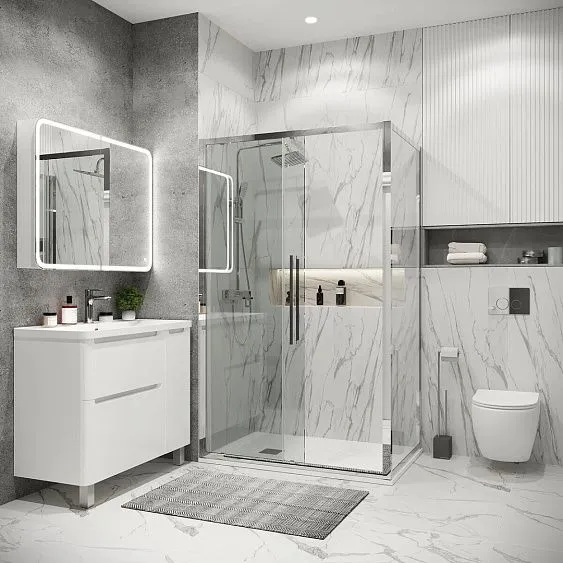 Душевое ограждение GROSSMAN 100.K33.02.120.10.00-200.K33.02.90.10.00 хром