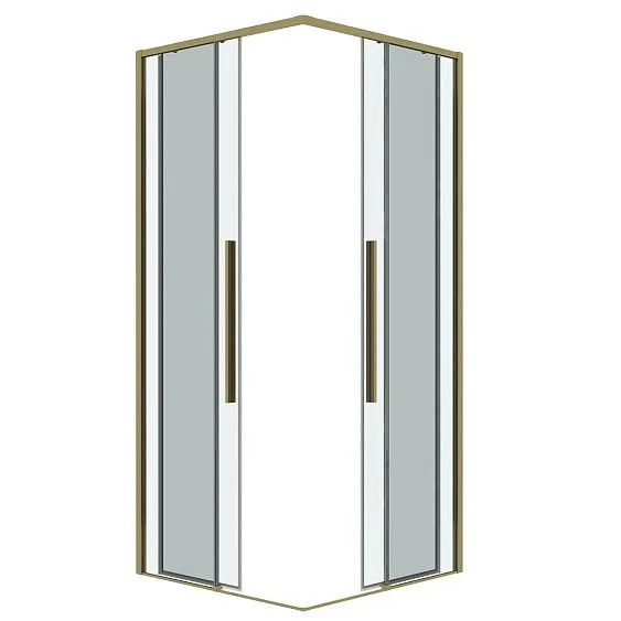 Душевое ограждение GROSSMAN 300.K33.01.8080.32.00 золото сатин