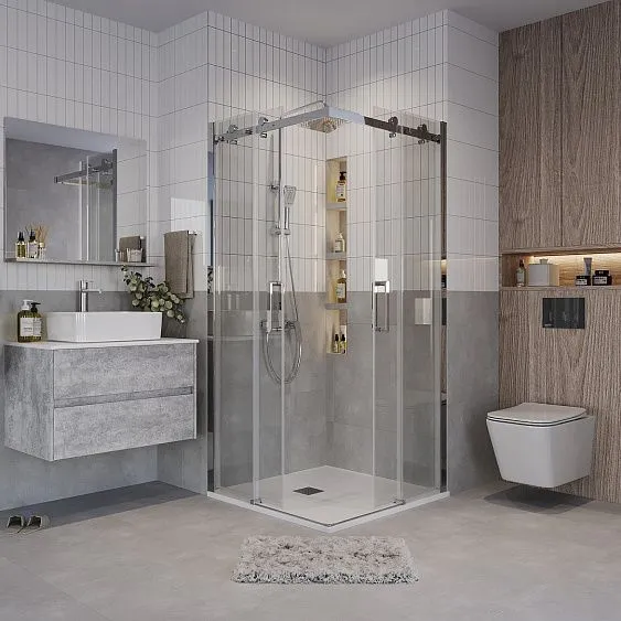 Душевое ограждение GROSSMAN 300.K33.04.1010.10.00 хром